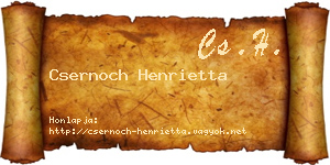 Csernoch Henrietta névjegykártya